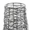 Black Abstract Intertwined Wire & Solid Metal Vase